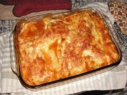 Lasagna, caldă, scoasă din cuptor